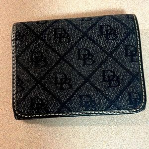 Dooney & Bourke Wallet, black monogram on charcoal background, good condition